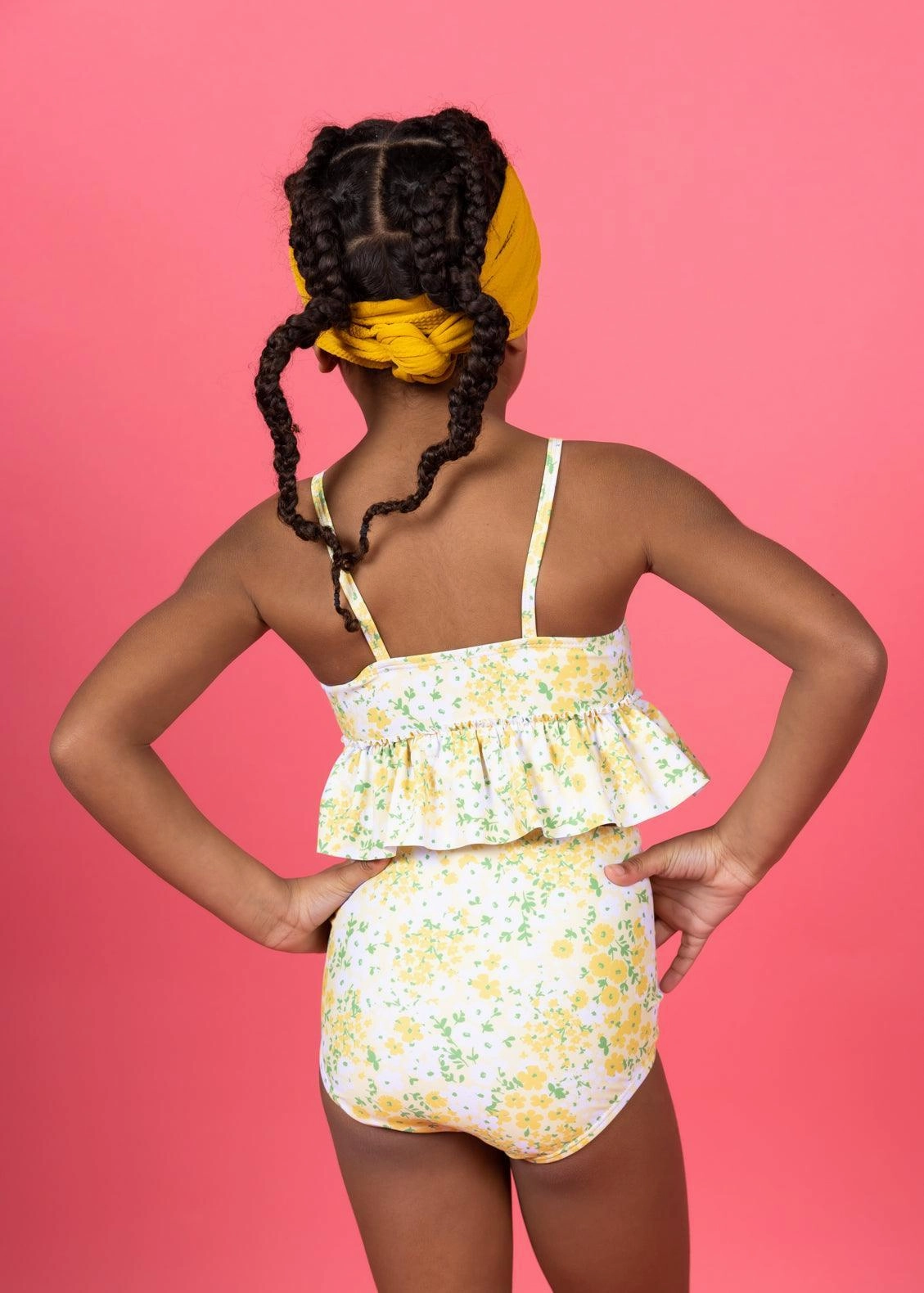 Yellow Meadow | Mini Down in Front Ruffle Bottoms