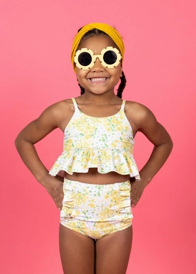Yellow Meadow | Mini Down in Front Ruffle Bottoms