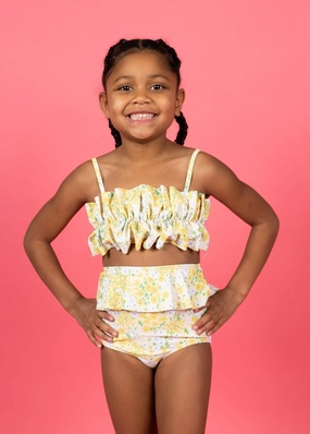 Yellow Meadow | Mini Oversized Ruffle Top
