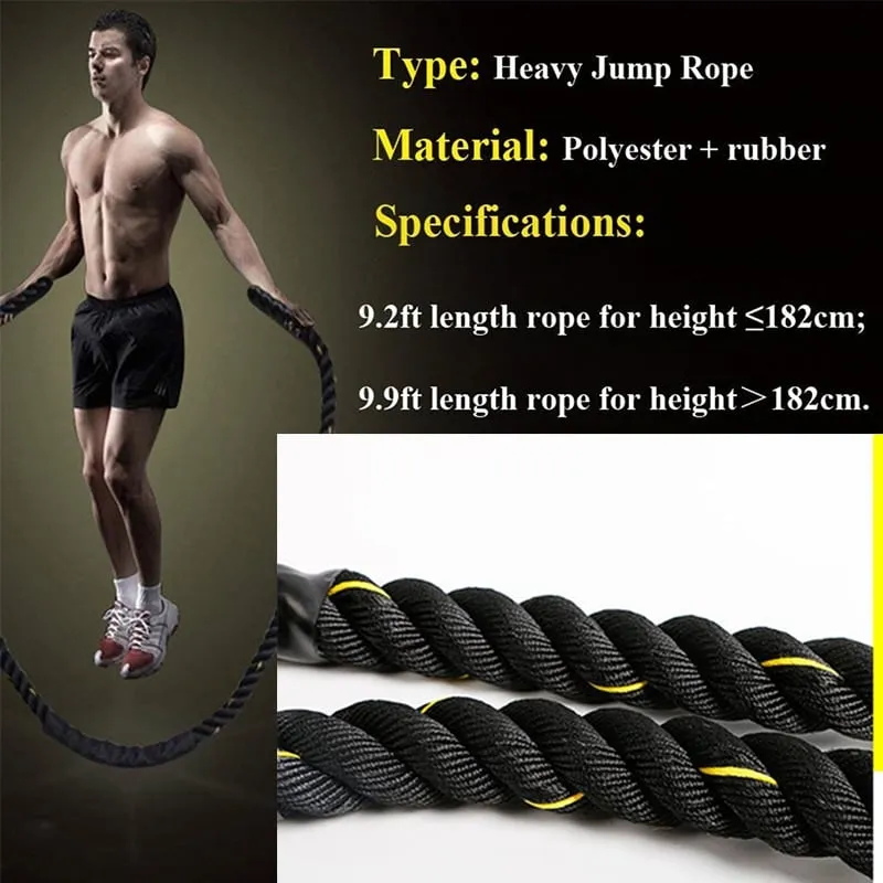 Heavy Jump Rope for Crossfit, Adjustable dumbbells
