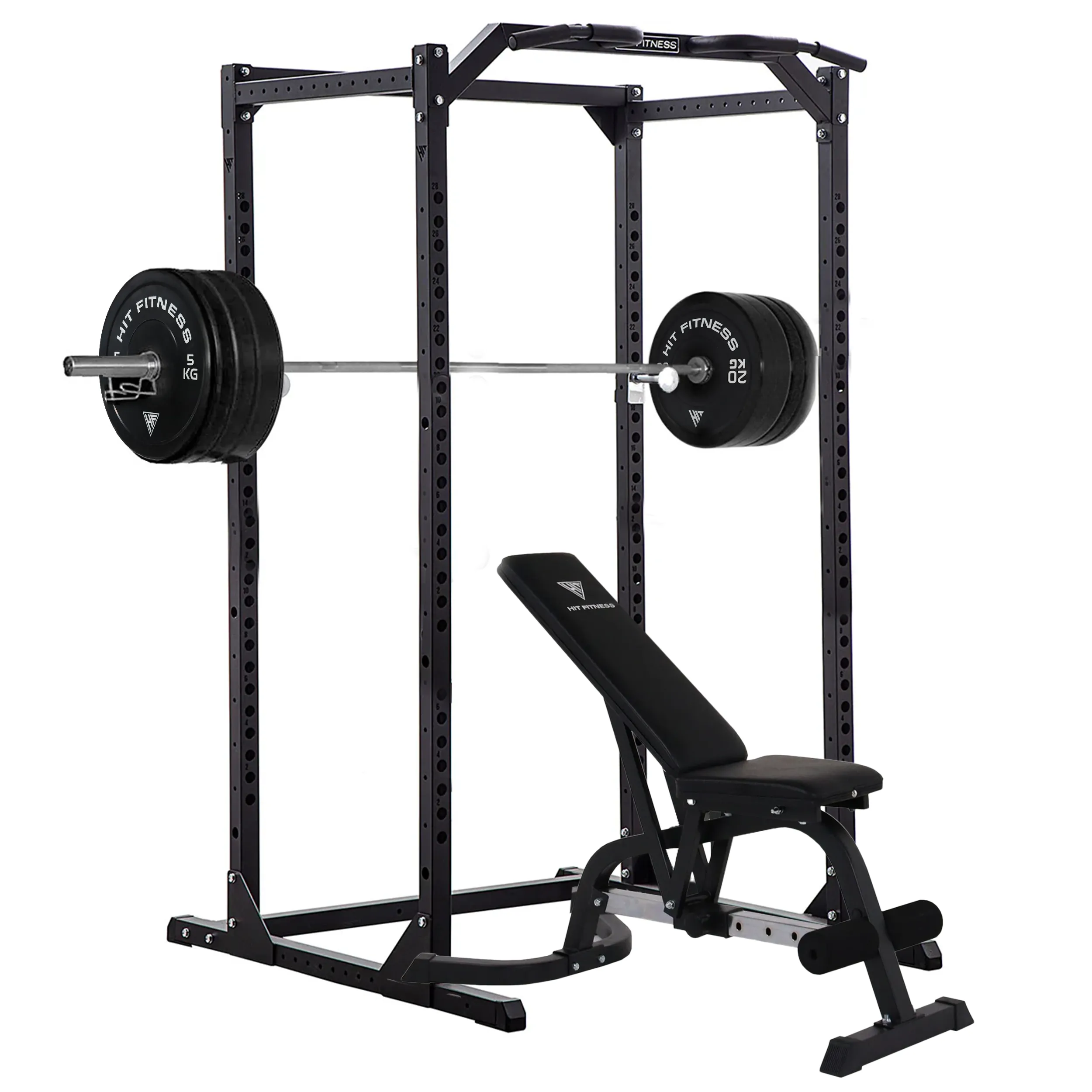 You Deserve This Hit Fitness Athletic Pack Plus 120kg | Rack - Bench - Black Bumper Plates Too Good to Miss, Collagen peptides, Resistance Bands,Tubes