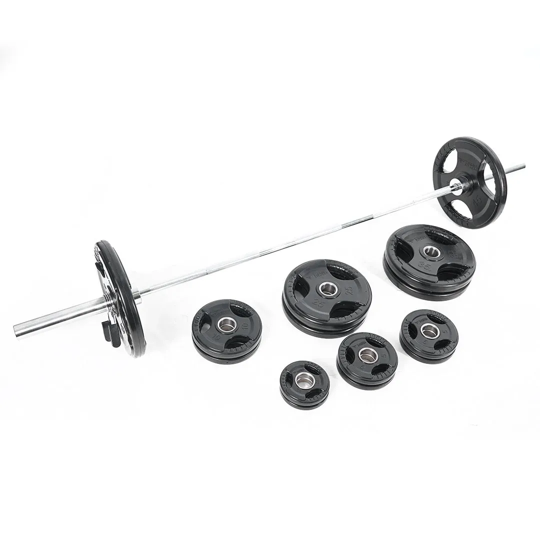 Mega Fitness - Rubber Olympic 300lbs Plate Set, Bikes,Treadmills