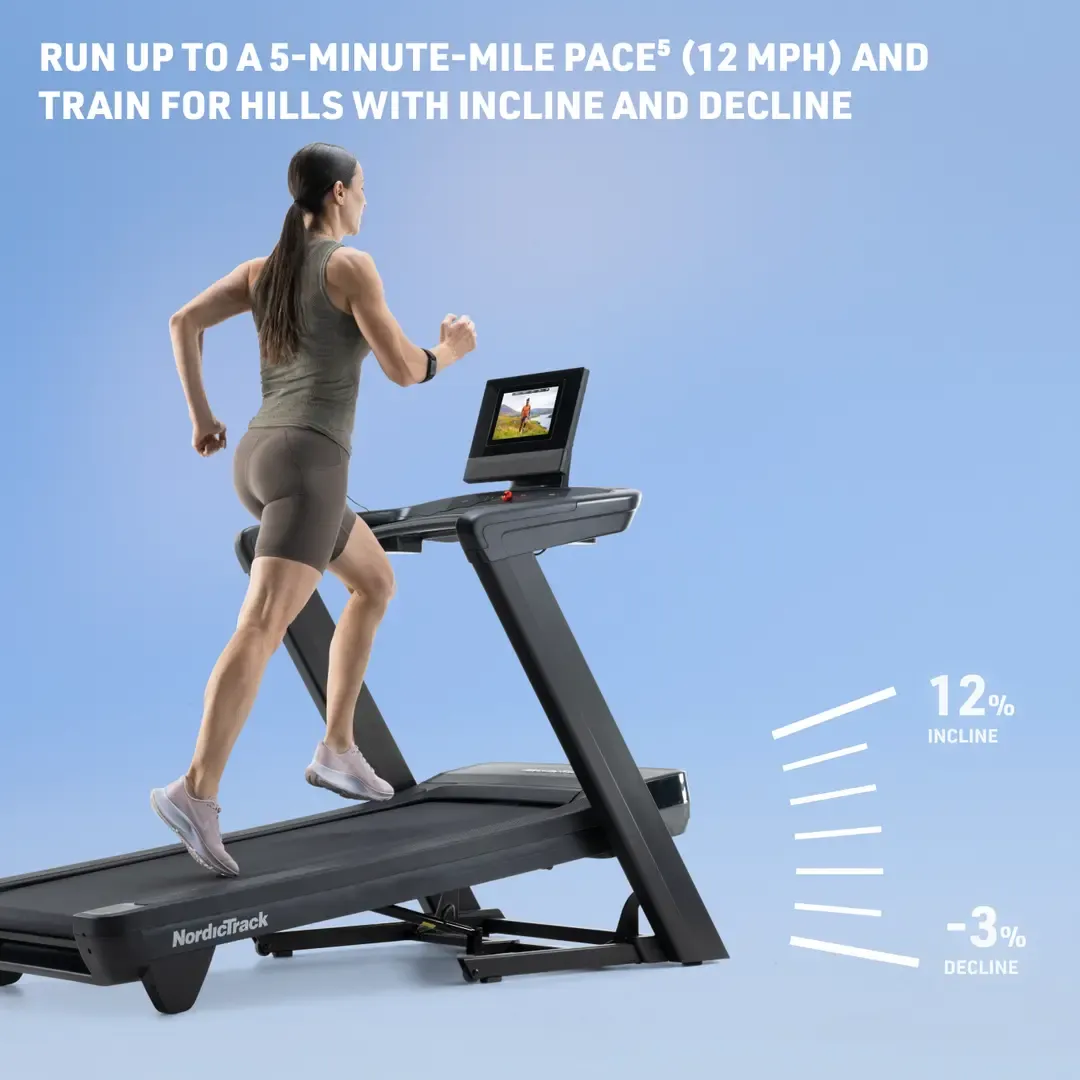NordicTrack - 1250 Treadmill - NEW 2025, Ankle support brace, Ab roller wheel, Collagen peptides