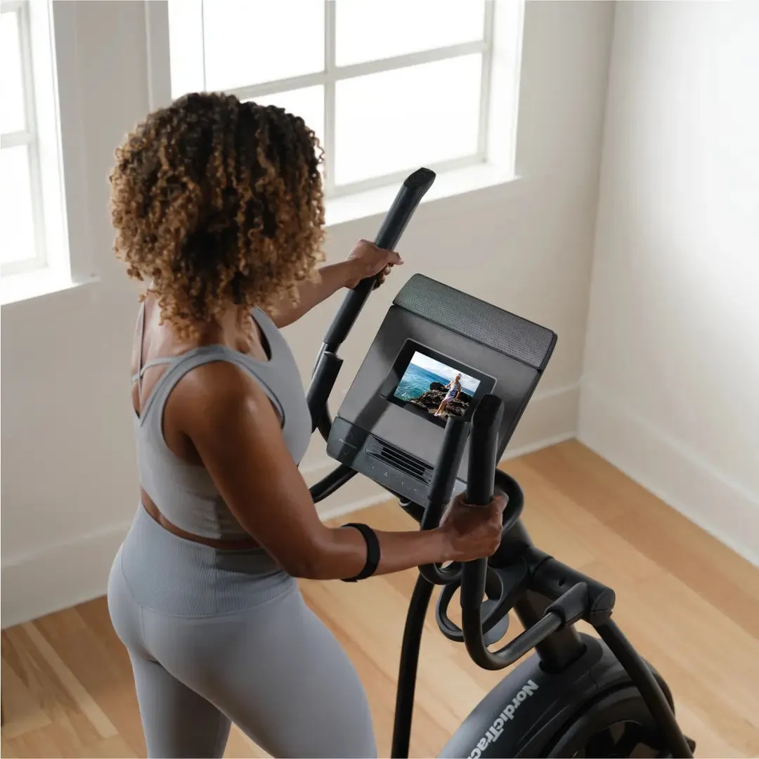 NordicTrack - AirGlide 7i Elliptical, Rogue Fitness squat rack, Sandbags,Battleropes, Steps,Decks