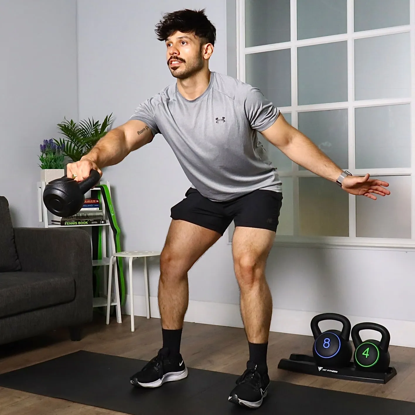Hit Fitness Kettlebells with Storage Tray | 2kg, 4kg and 8kg, Gymnastic Rings, Cold therapy wrap, Fitness,Activity Trackers