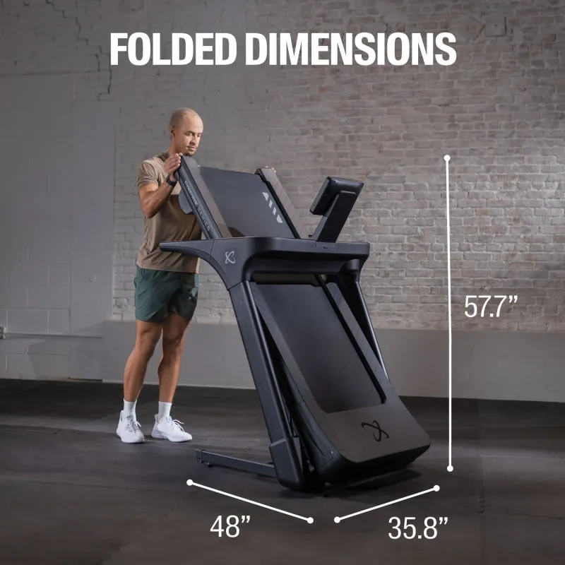 Inspire Fitness T4S Folding Treadmill with Touchscreen Display, Smart scale body fat, Adjustable bench for home gym, Bumper Plates