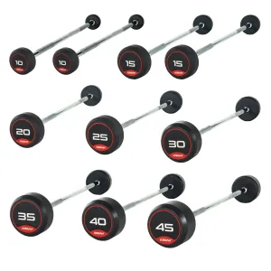 Youll Love This Jordan Rubber Barbell Set 10-45kg Solid Ends with Straight Bars Deal of the Day, Rogue Fitness squat rack