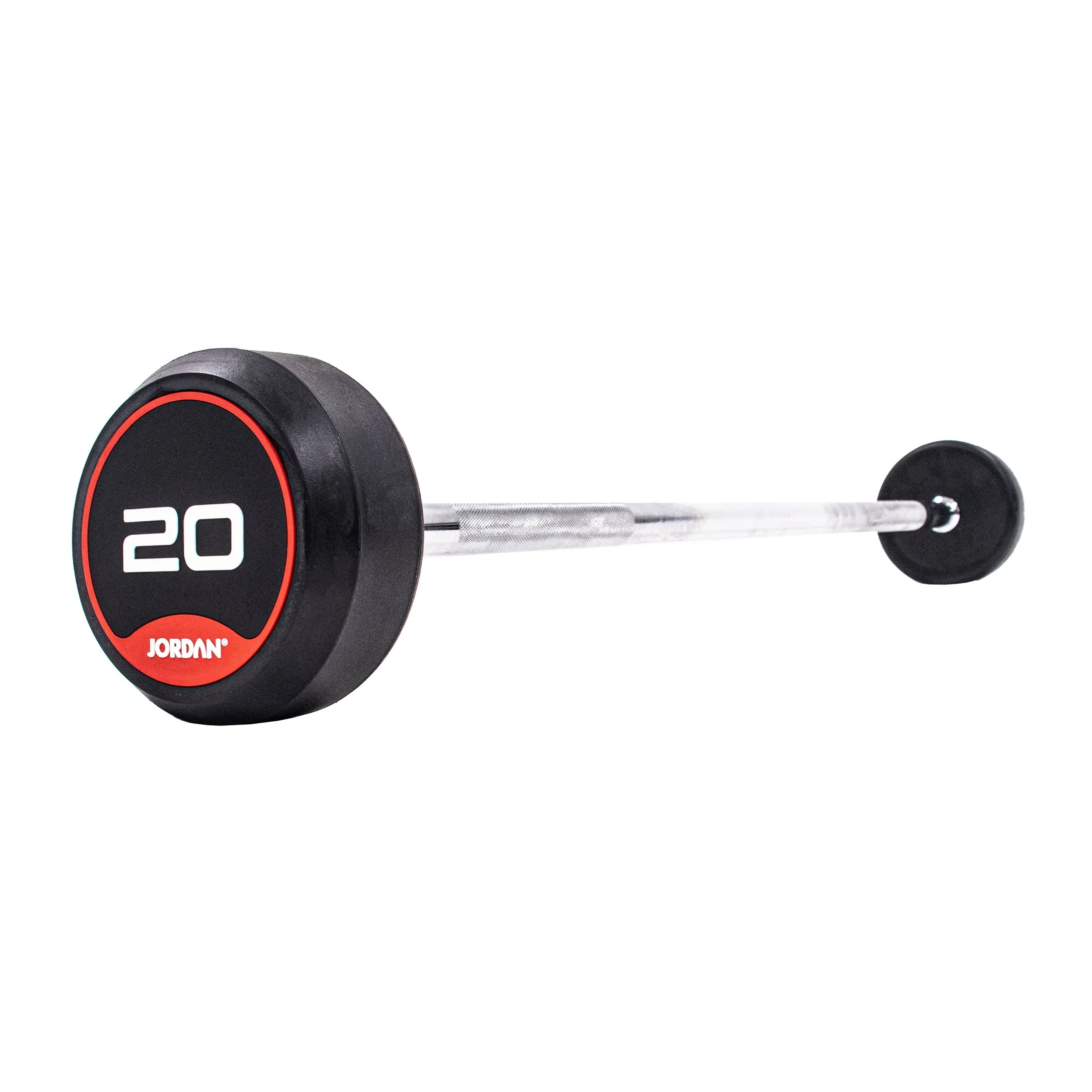 Jordan Rubber Barbell Set 10-45kg Solid Ends with Straight Bars, Bike Accessories