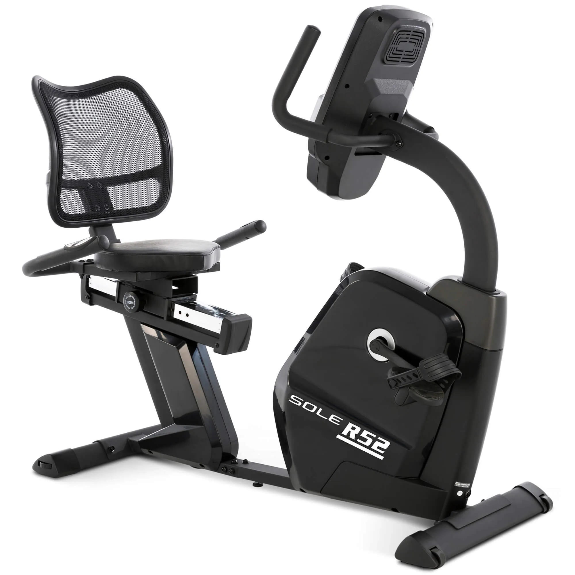 SOLE R52 Recumbent Cycle, Theragun Prime