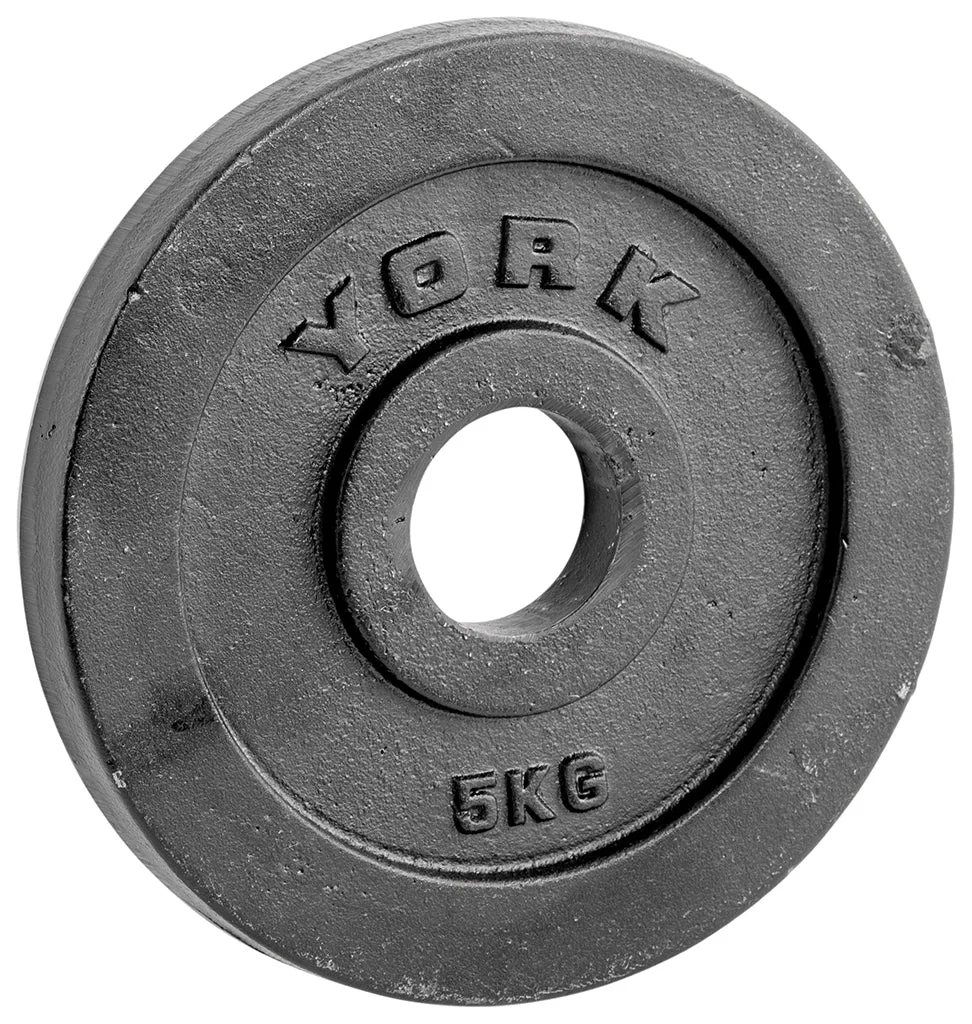 York 2" Cast Iron Hammertone Olympic Plates, Gym equipment mat flooring, Weightlifting Accessories