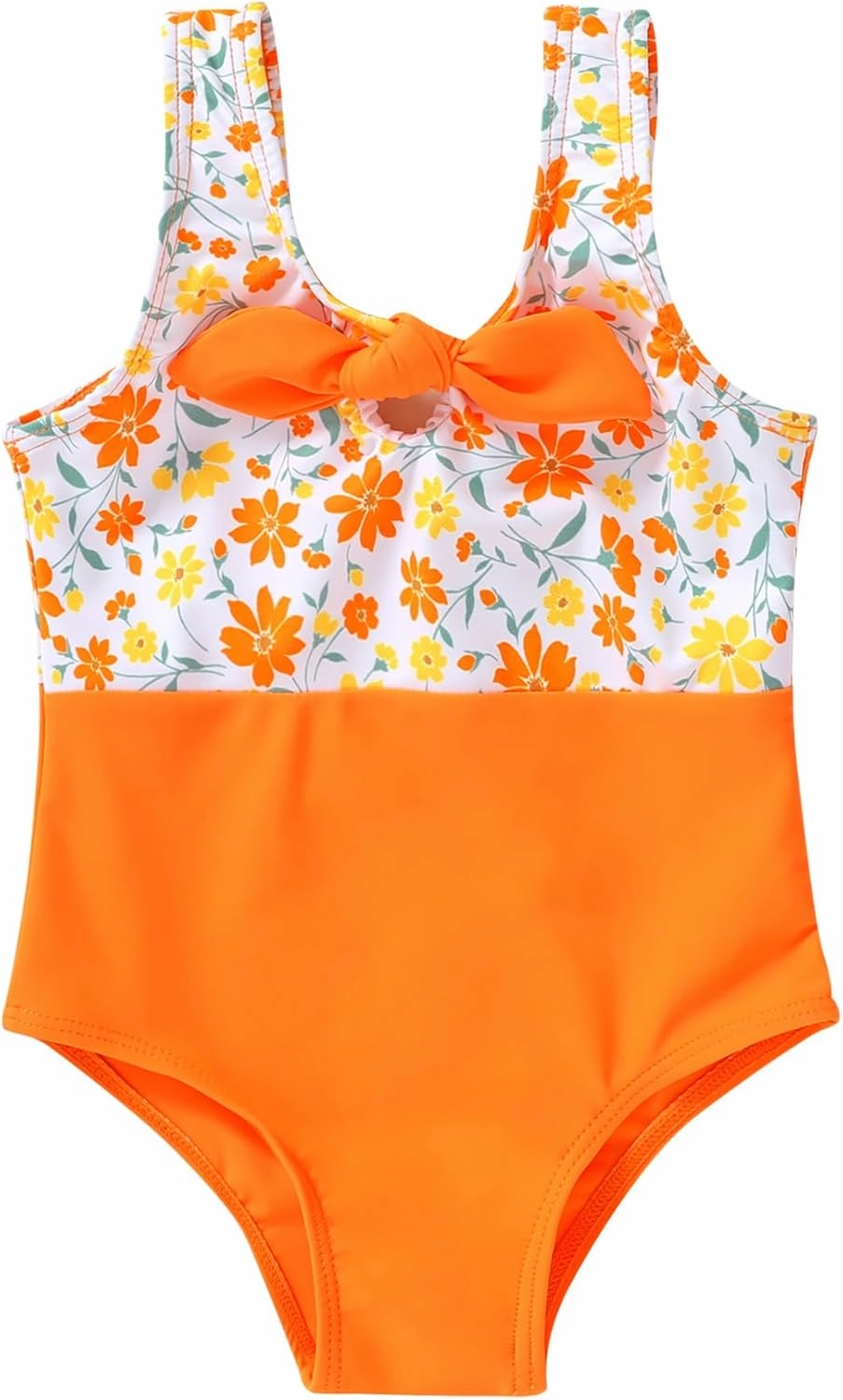 YOUNGER TREE Toddler Girl One Piece Swimsuit Color Block Stripe Swimwear Summer Beach Bathing Suit 12M-5T