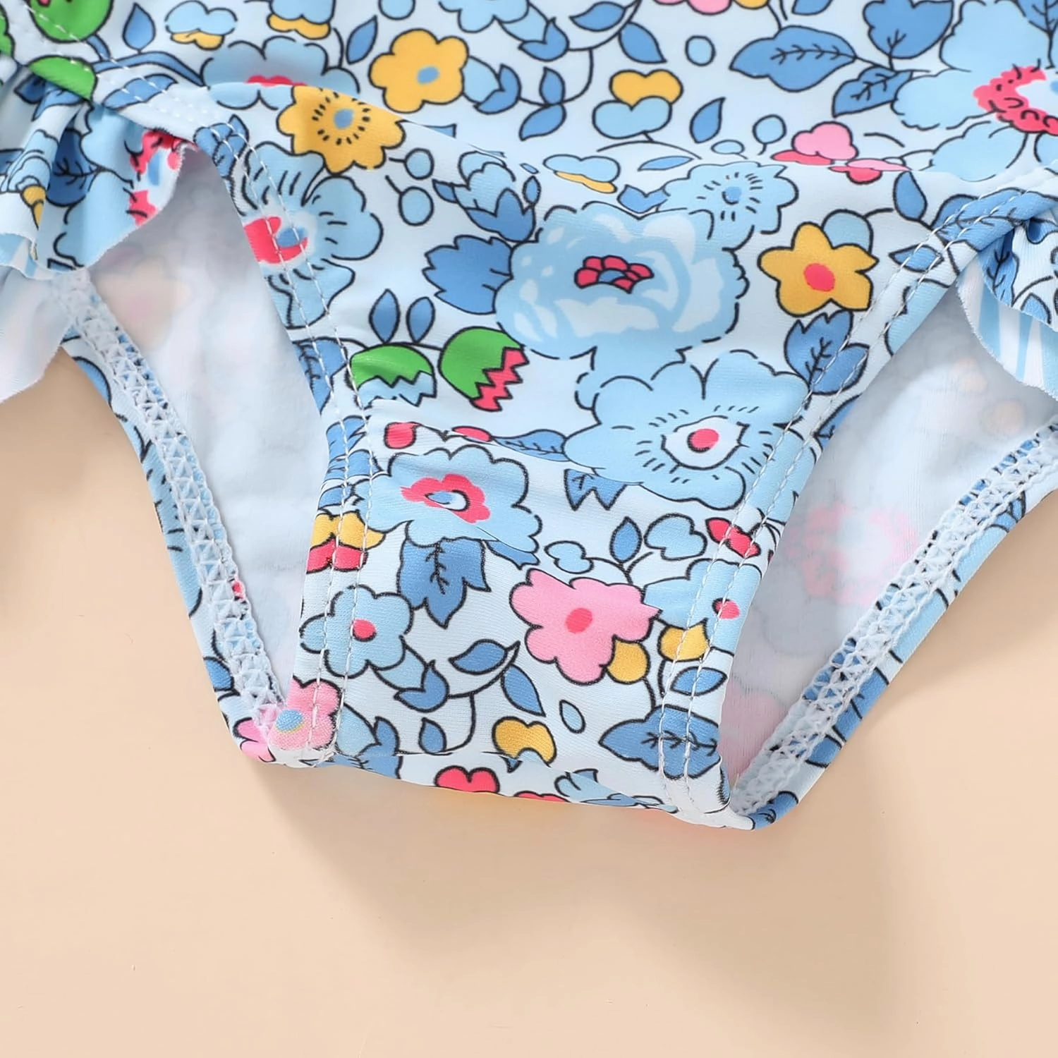 YOUNGER TREE Toddler Swimsuit Girl Color Block Stripe One-Piece Swimwear Baby Girl Bathing Suits