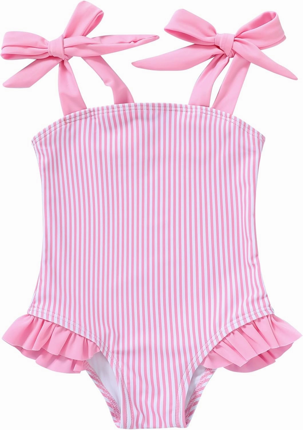 YOUNGER TREE Toddler Swimsuit Girl Color Block Stripe One-Piece Swimwear Baby Girl Bathing Suits