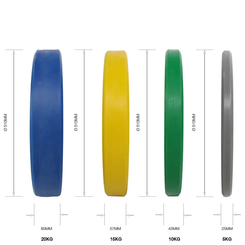 Hit Fitness 5kg & 10kg Coloured Bumper Plates | Bundle, Equipment Storage
