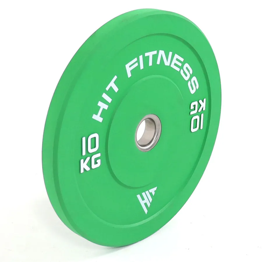 Hit Fitness 5kg & 10kg Coloured Bumper Plates | Bundle, Collars