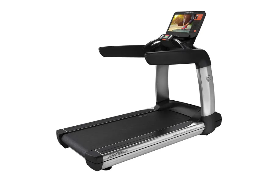 Life Fitness Platinum Club Series Treadmill, Yoga strap with buckle, Plates