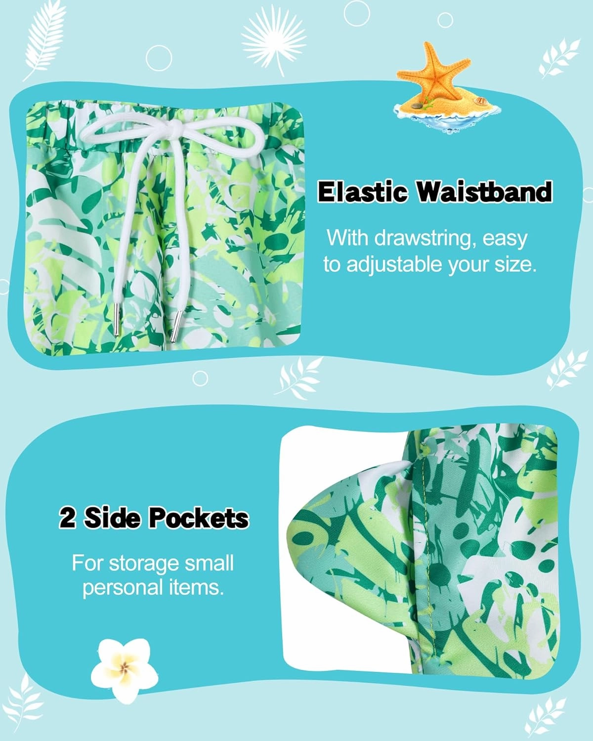 Youth Boys Swim Trunks with Compression Liner Swim Shorts Quick Dry Swimming Trunks Teen Kids Swimsuit Board Shorts