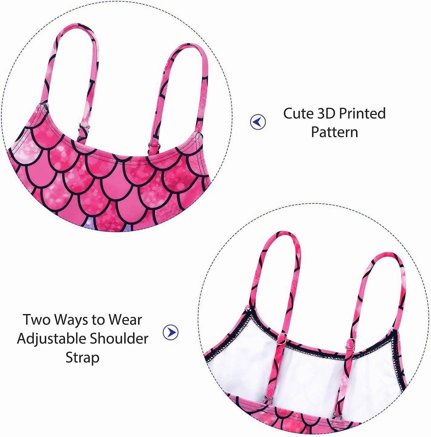 Zando Toddler One Piece Swimsuits Girls Beach Bathing Suit Kids Cute Swimwear Quick Dry 1-10 Years